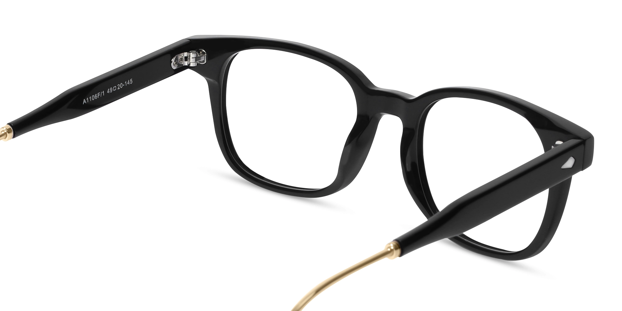 Black Rectangle Unisex Sunglasses-5