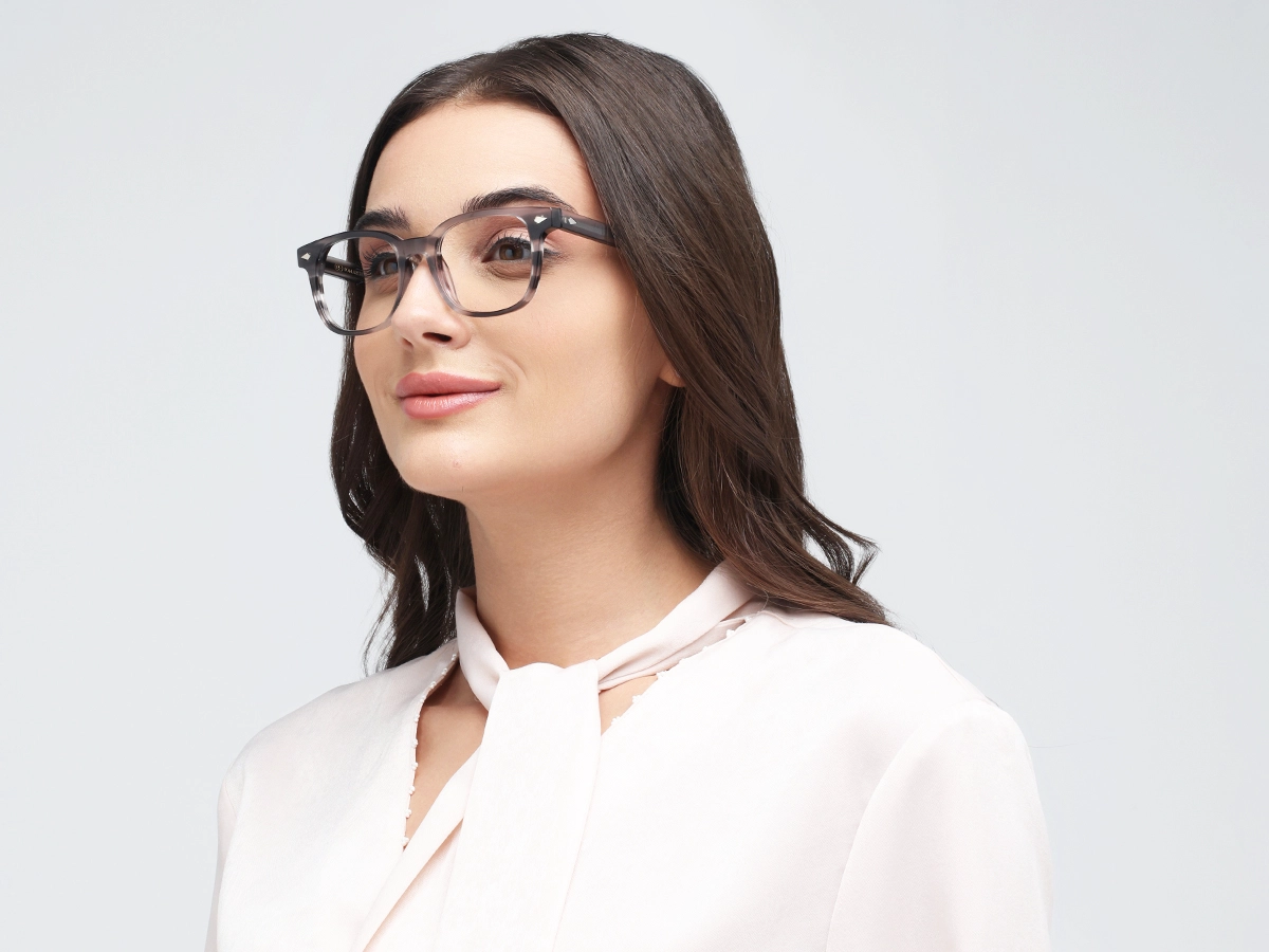 Grey Marble Rectangle Sunglasses-53