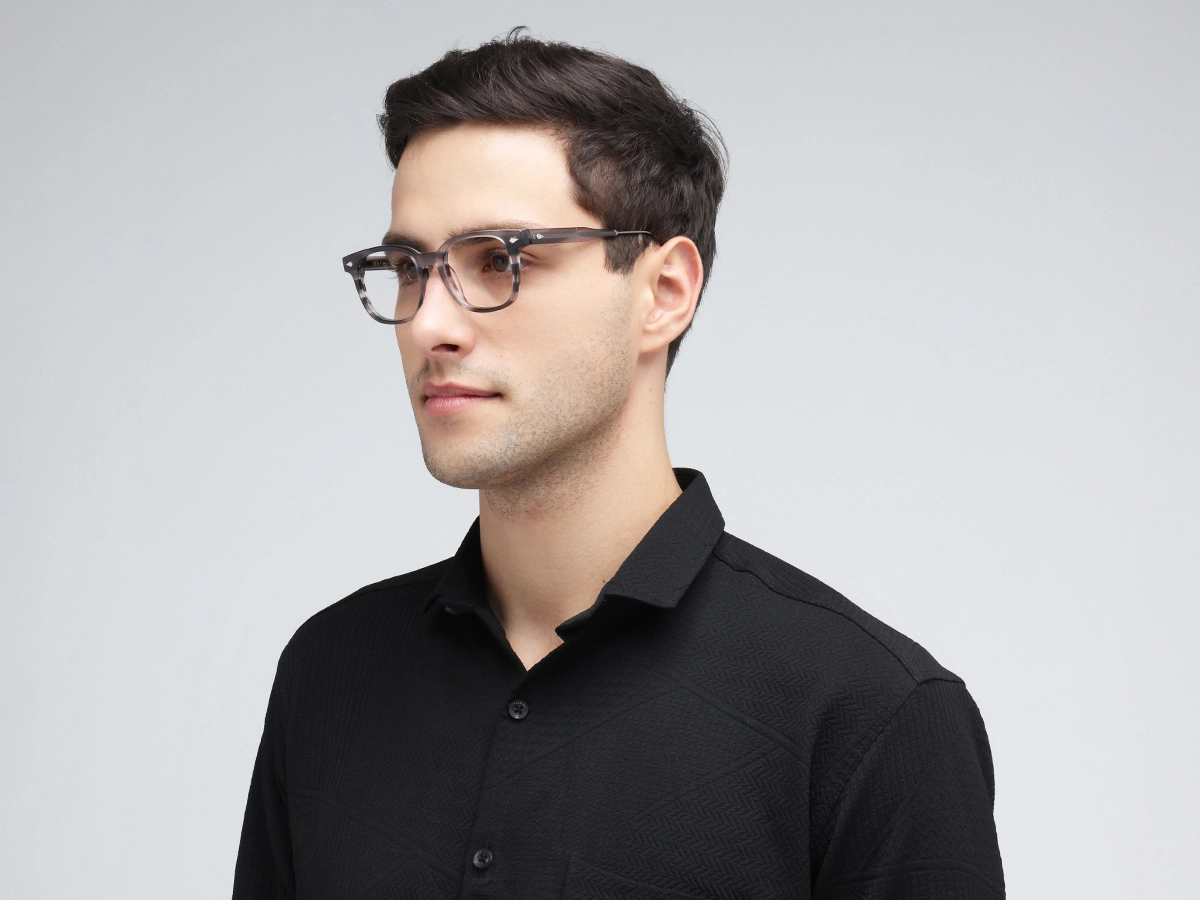 Grey Marble Rectangle Sunglasses-42