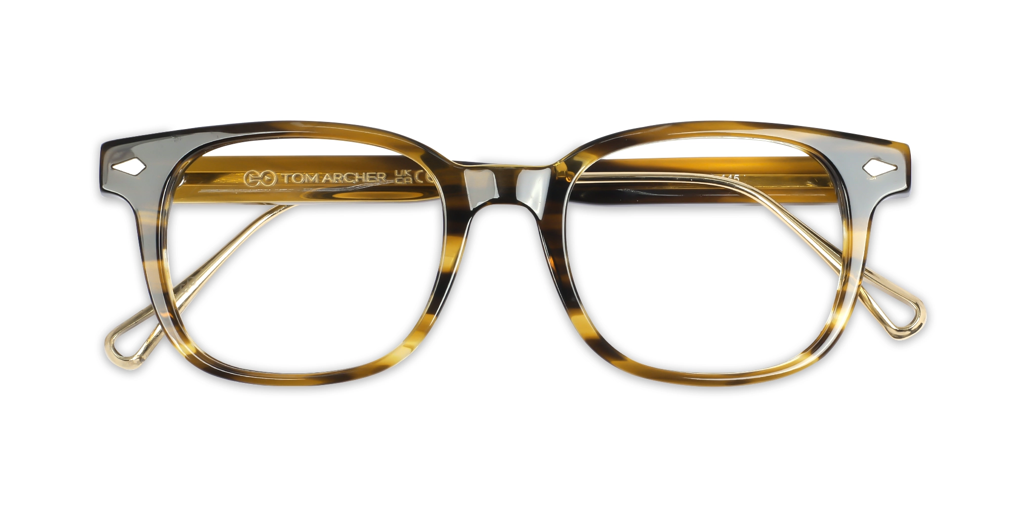 Water Gold Marble Rectangle Sunglasses -6