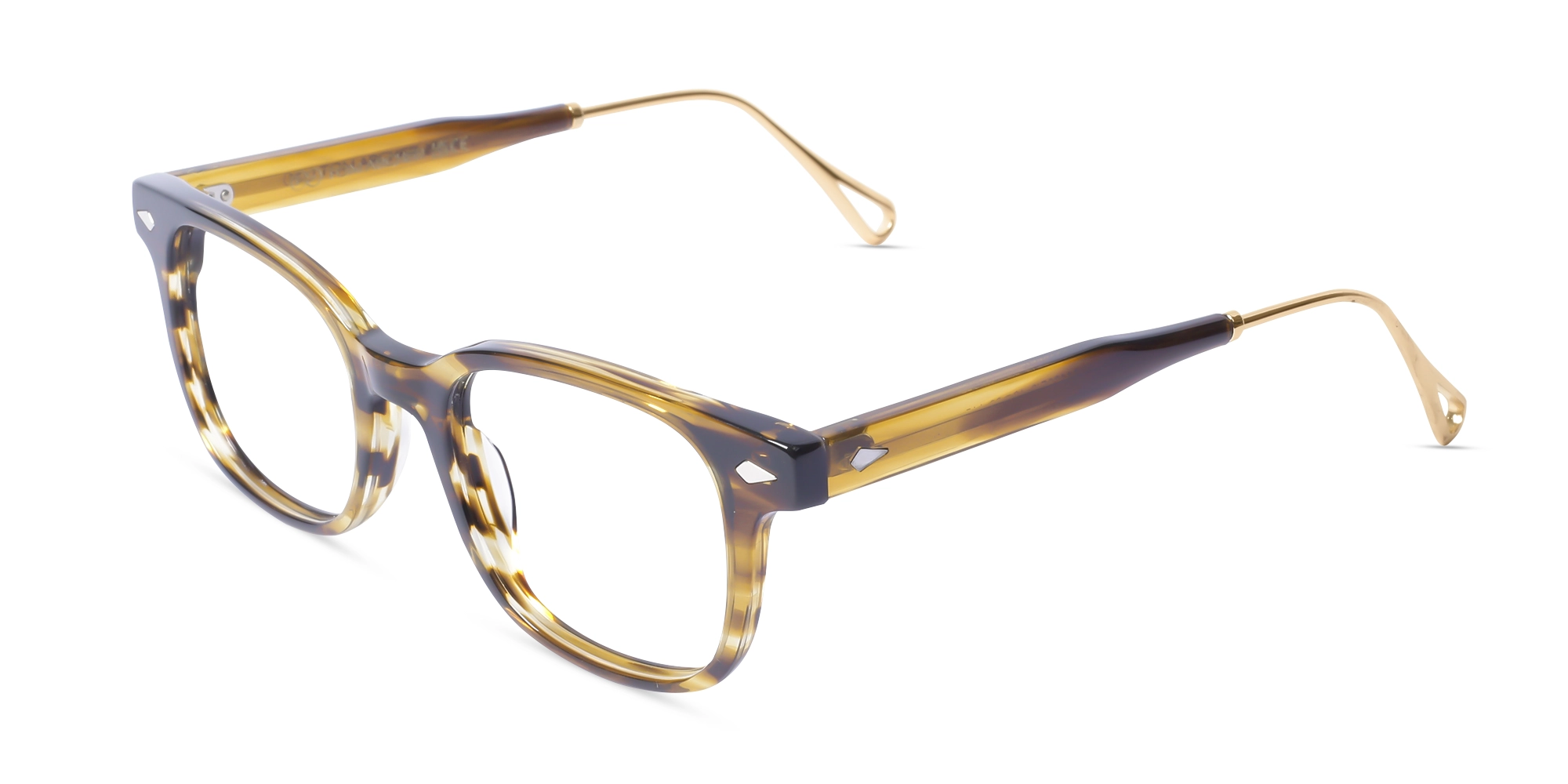 Water Gold Marble Rectangle Sunglasses -3