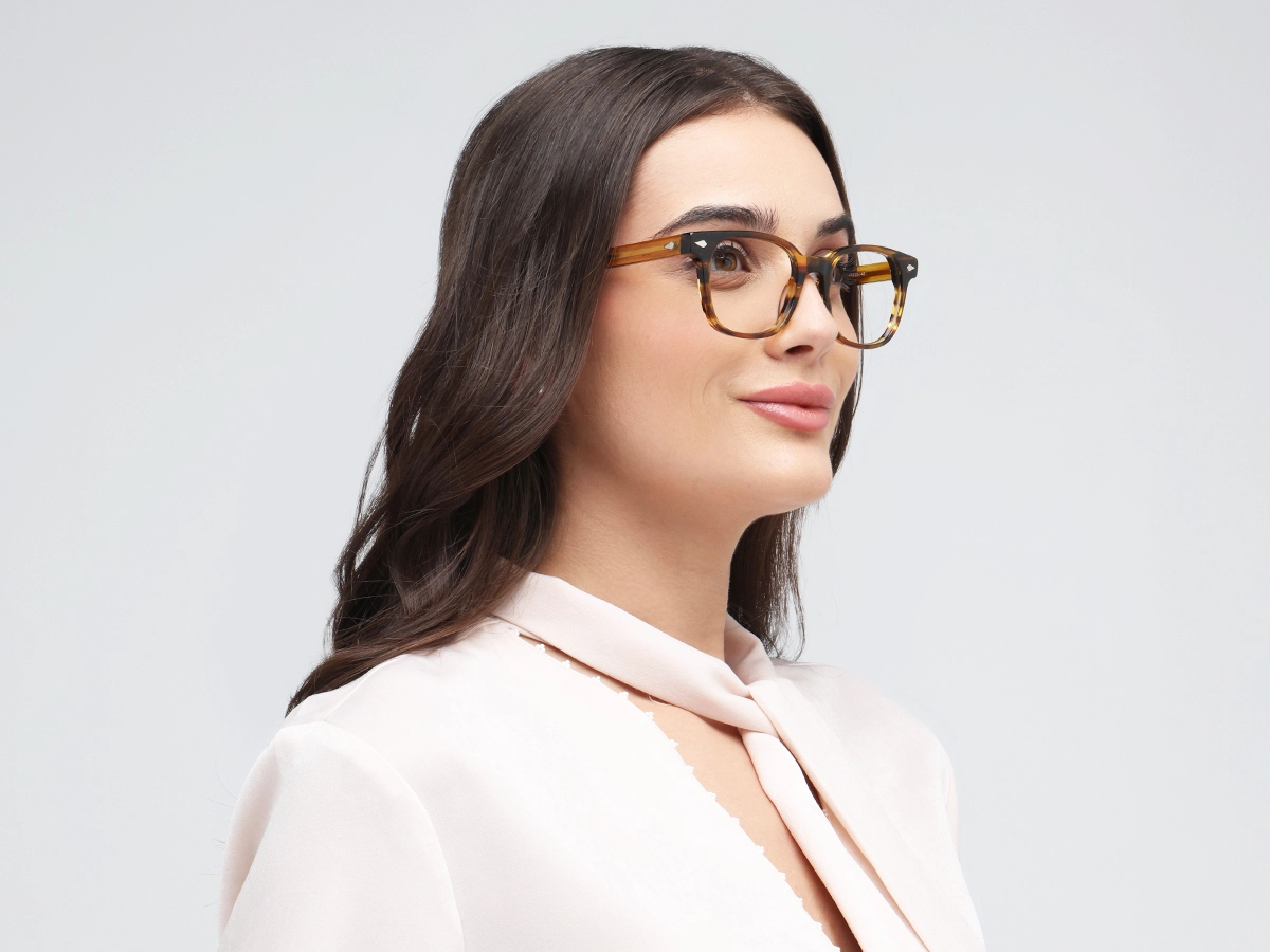 Water Gold Marble Rectangle Sunglasses -52