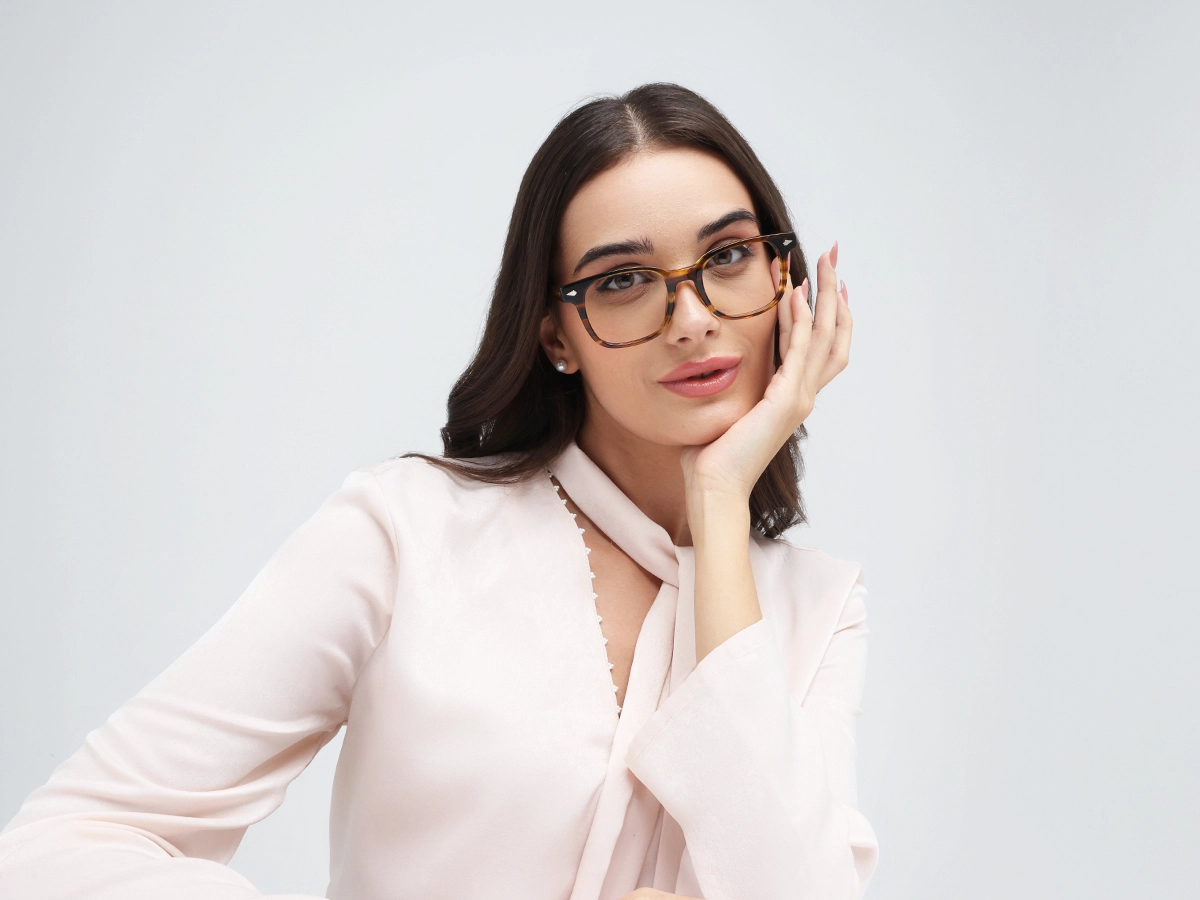 Water Gold Marble Rectangle Sunglasses -51