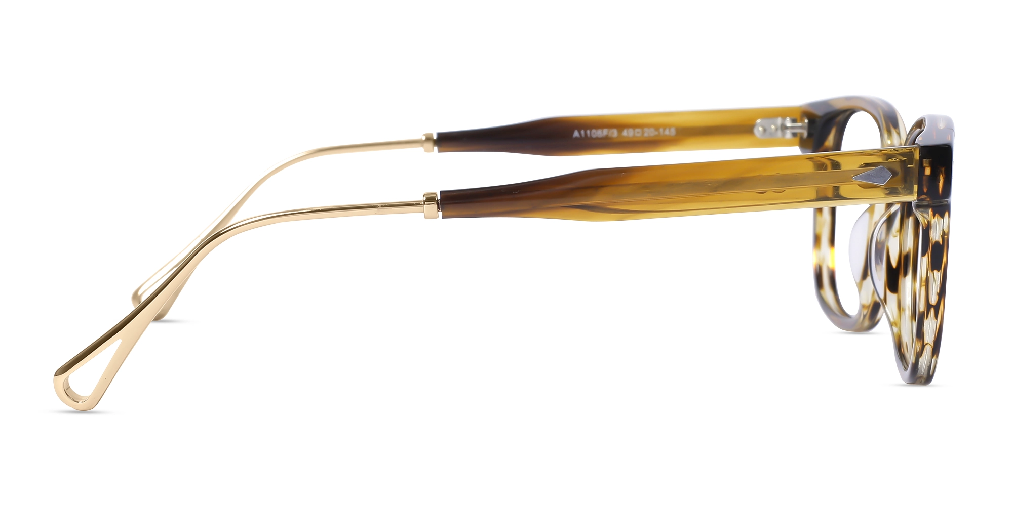 Water Gold Marble Rectangle Sunglasses -4