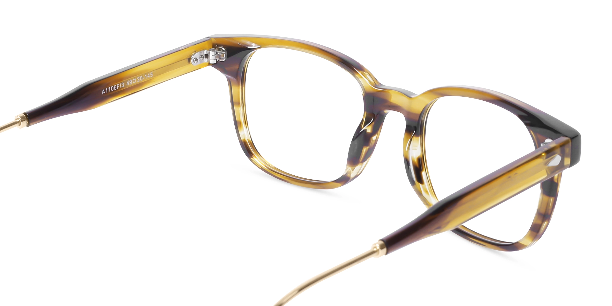 Water Gold Marble Rectangle Sunglasses -5