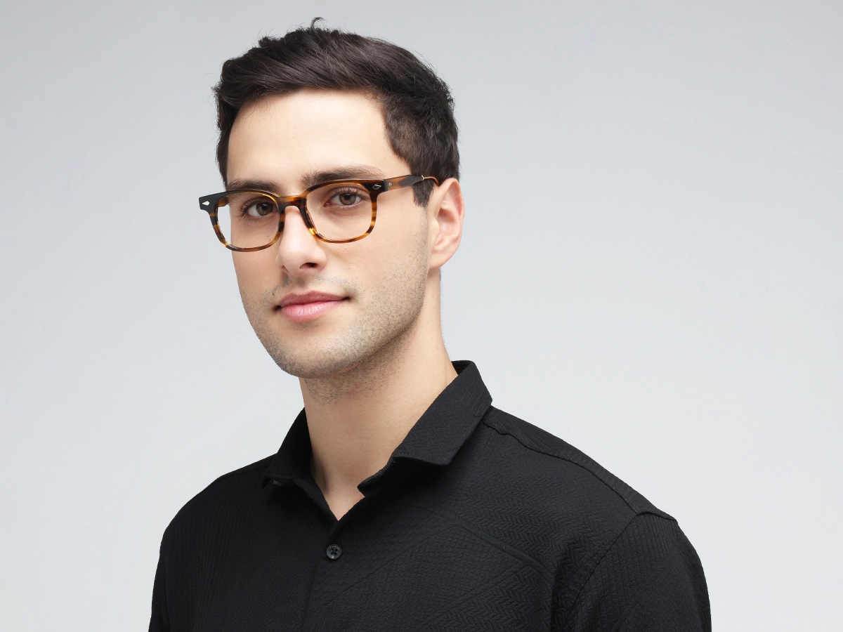 Water Gold Marble Rectangle Sunglasses -43