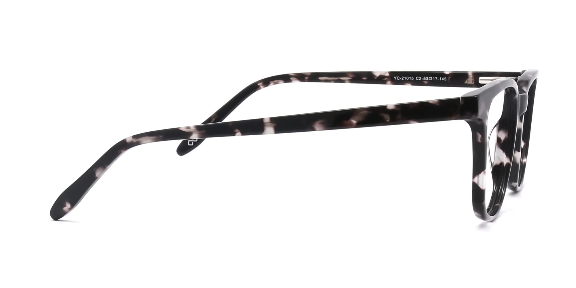 Dark Tortoise Rectangular Glasses Acetate Unisex-2