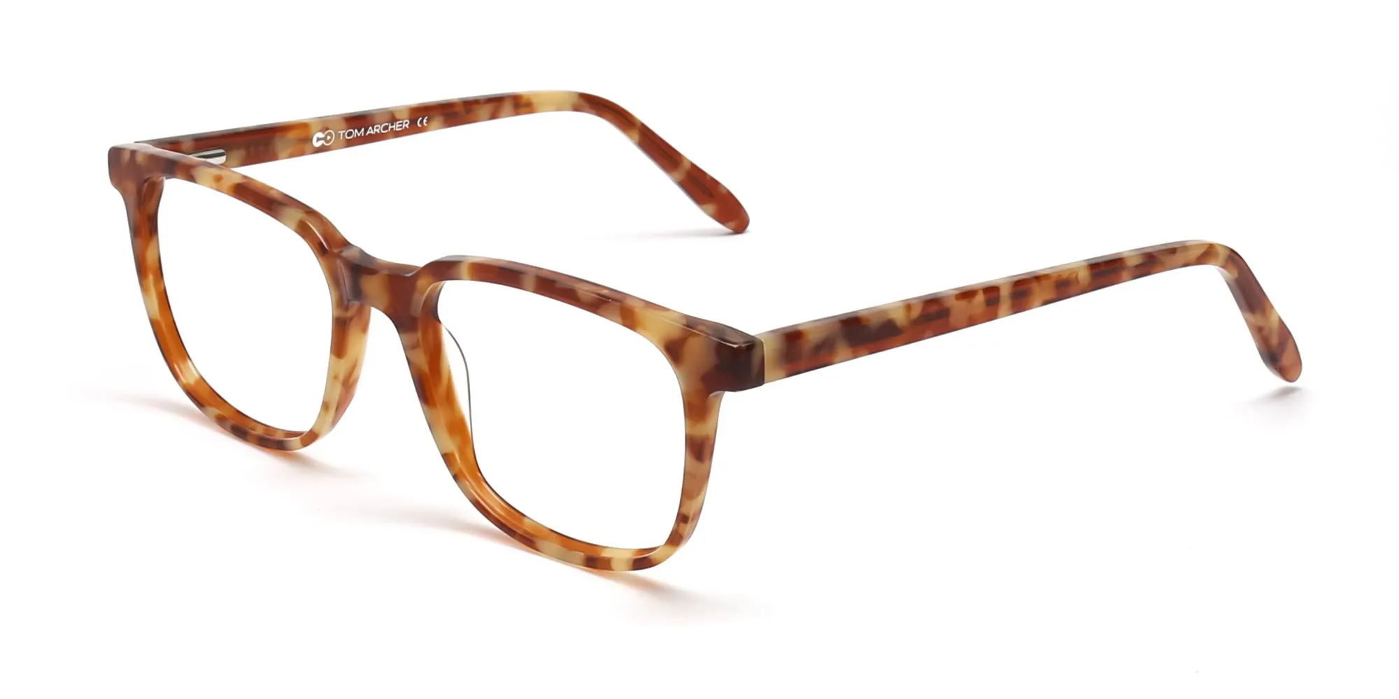 Caramel Tortoise Rectangular Glasses Unisex-2 Caramel Tortoise Rectangular Glasses Unisex-2
