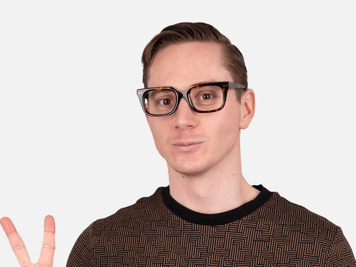 Square Tortoise Shell Eyeglasses-44