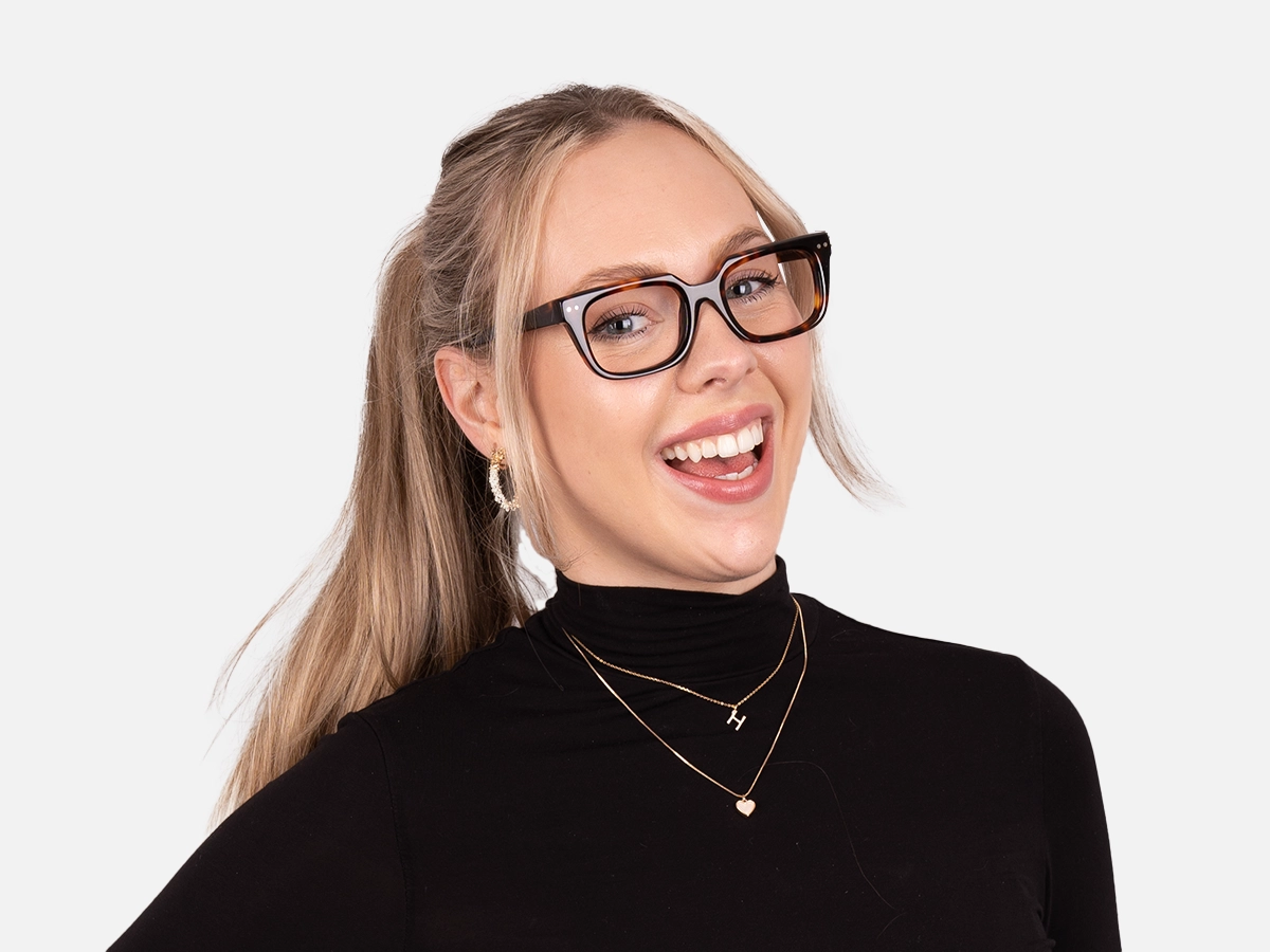 Square Tortoise Shell Eyeglasses-52