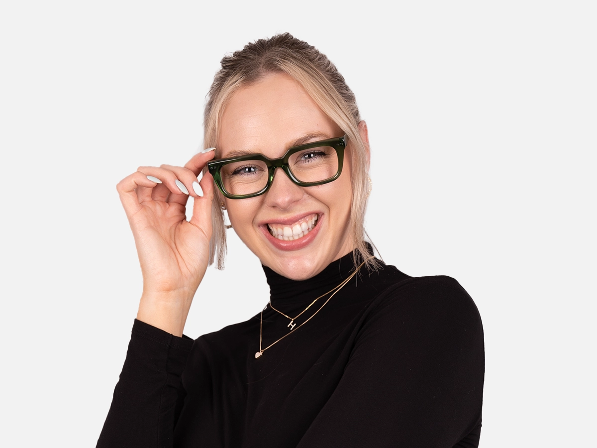 Green Square Glasses Frames-54