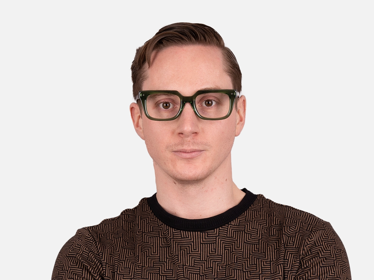 Green Square Glasses Frames-41