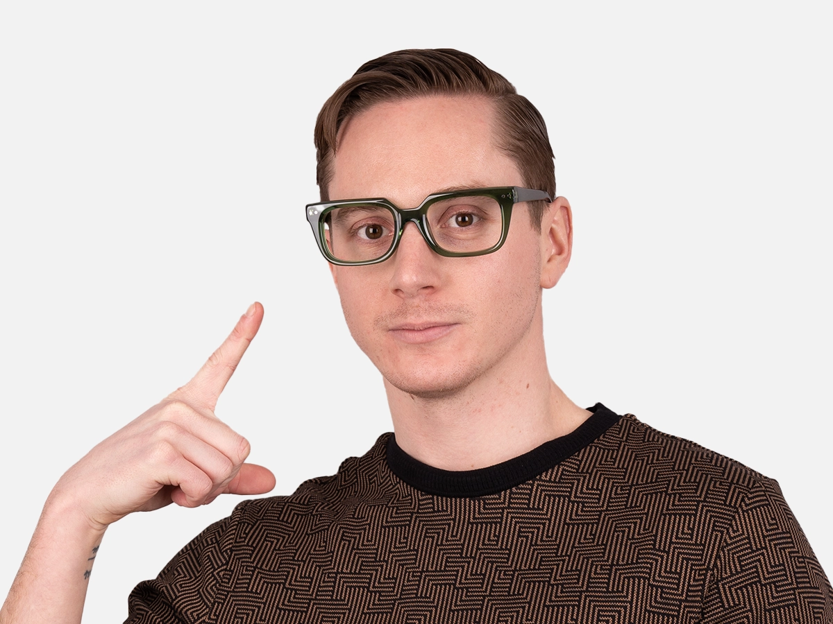 Green Square Glasses Frames-46