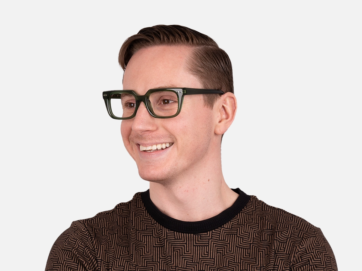Green Square Glasses Frames-44