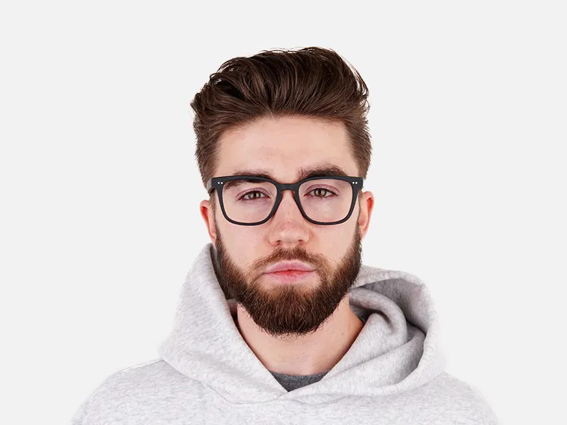 black full rim square full rim glasses frames-2