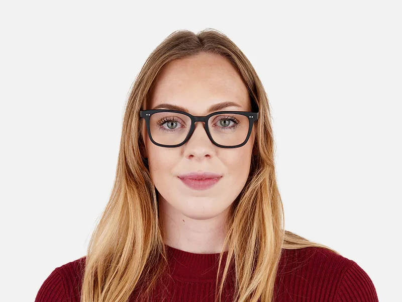 black full rim square full rim glasses frames-2