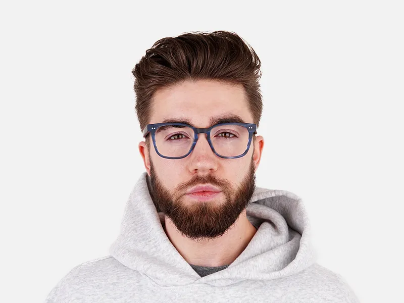 ocean blue square full rim glasses frames-2