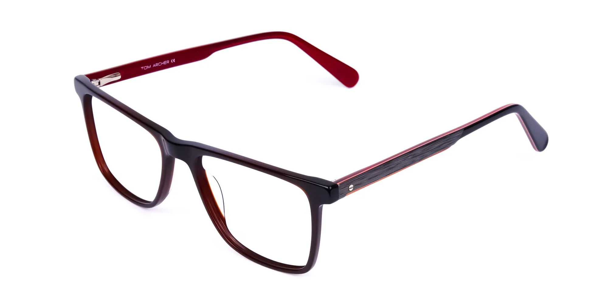 Dark Brown Rimmed Rectangular Glasses-2
