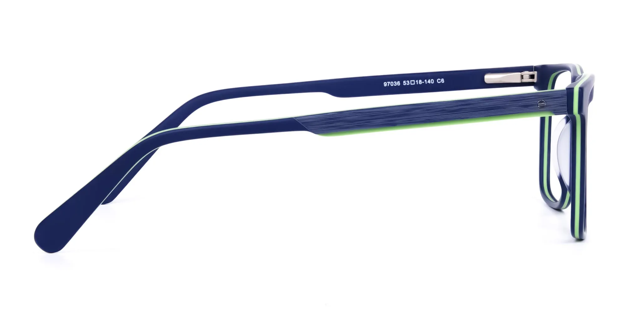 Blue Green Rimmed Rectangular Glasses-2