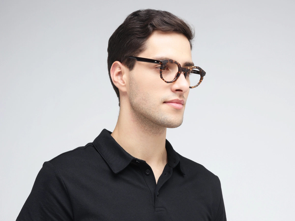 Brown Oval Eyeglasses 43