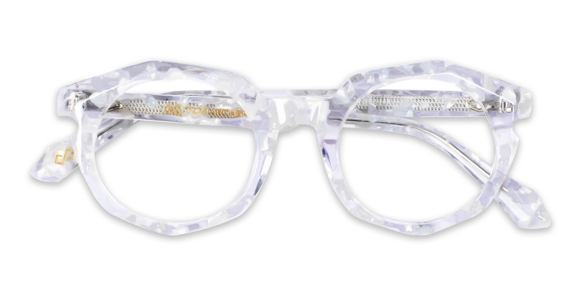 White Oval Glasses 6