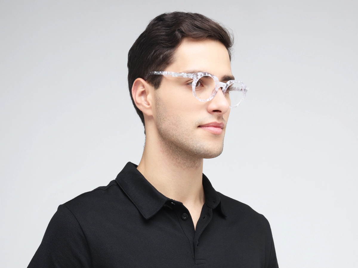 White Oval Glasses 43