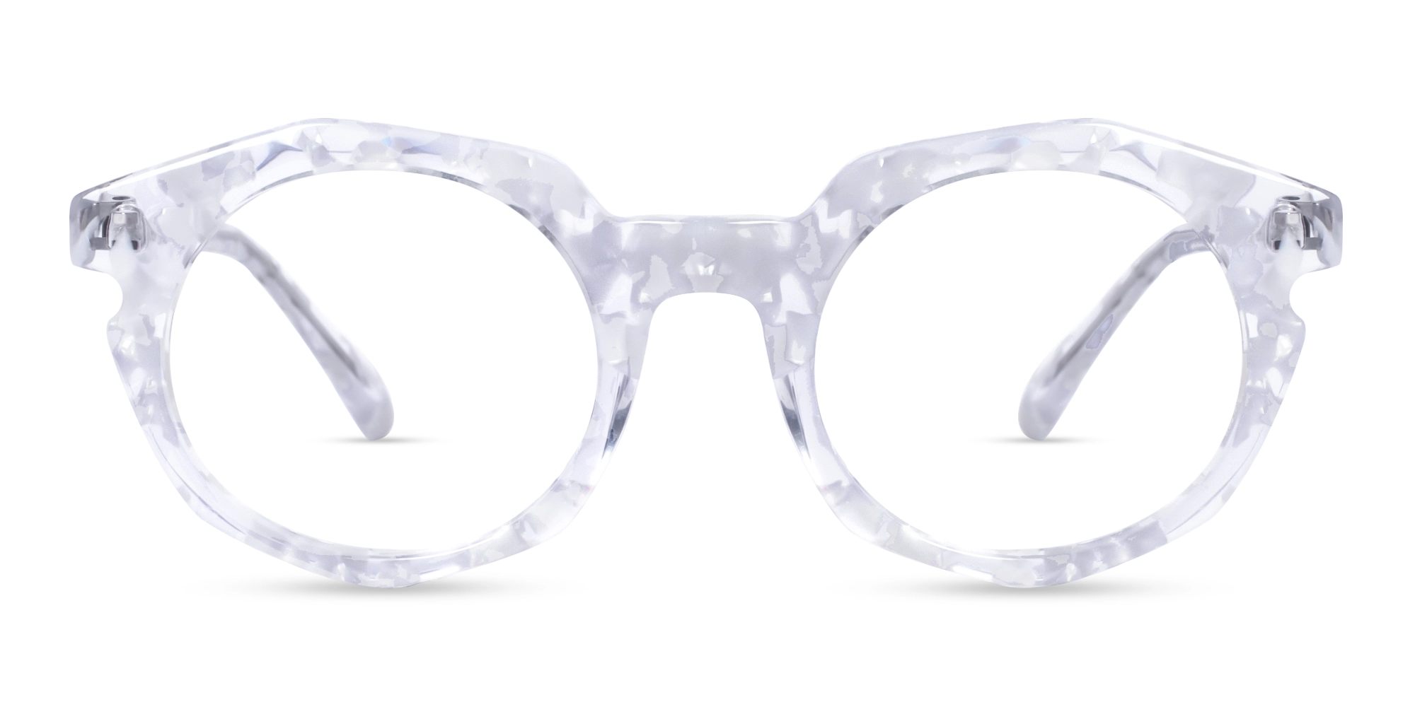 White Oval Glasses 1