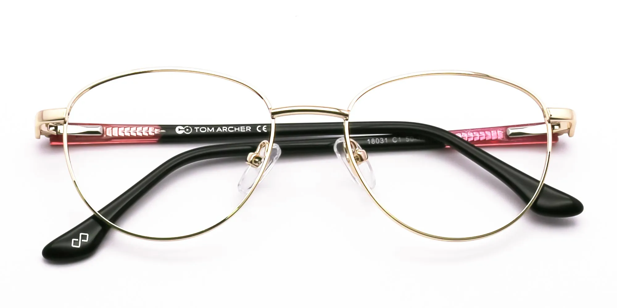 Gold Round Blue Light Glasses-2