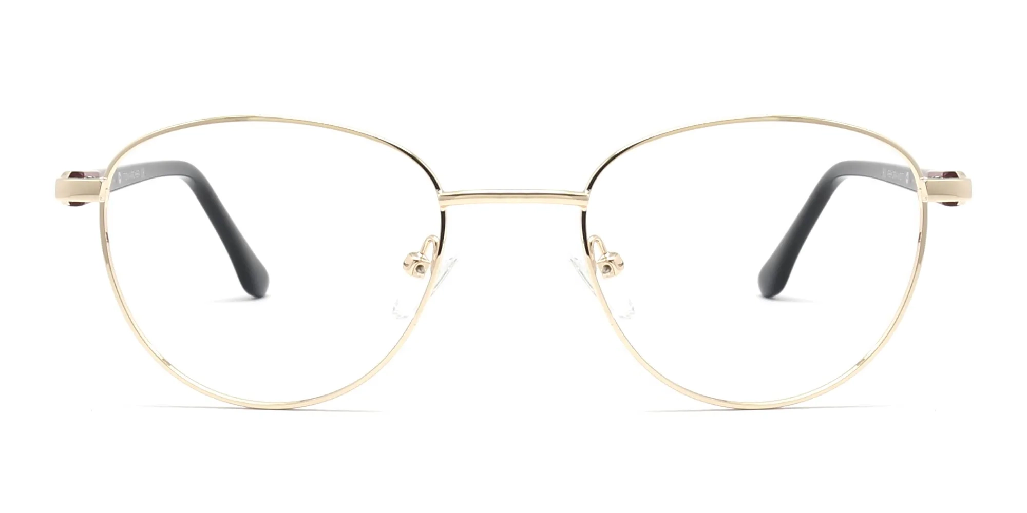 Gold Round Blue Light Glasses-2