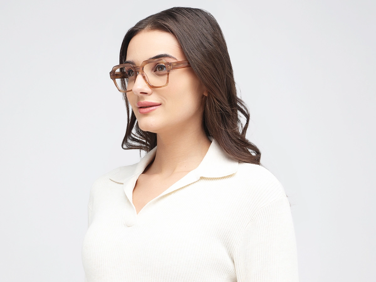 Veined Brown Marble Glasses 52