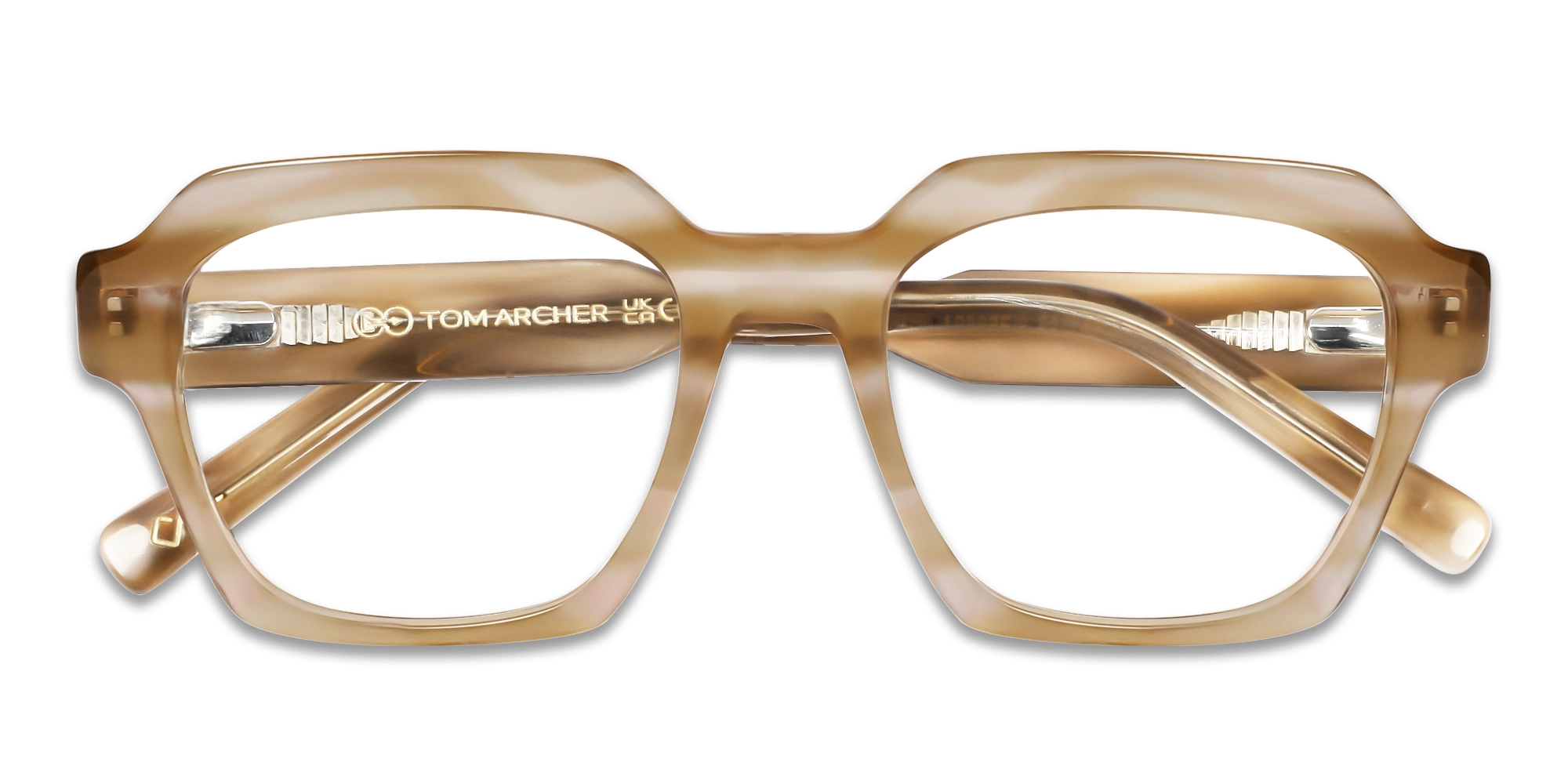 Veined Brown Marble Glasses 6