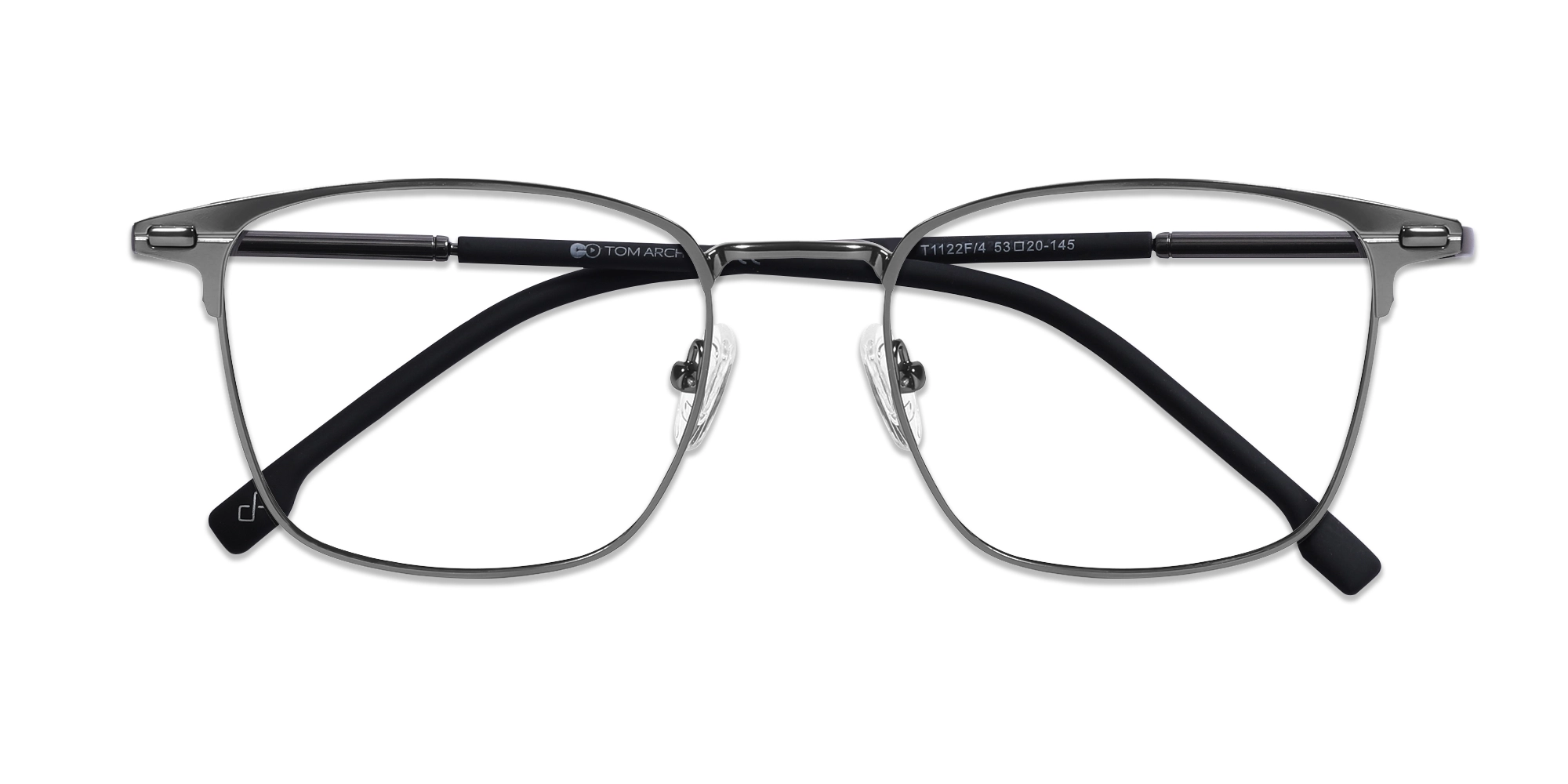 Titanium Gunmetal Square Glasses-6