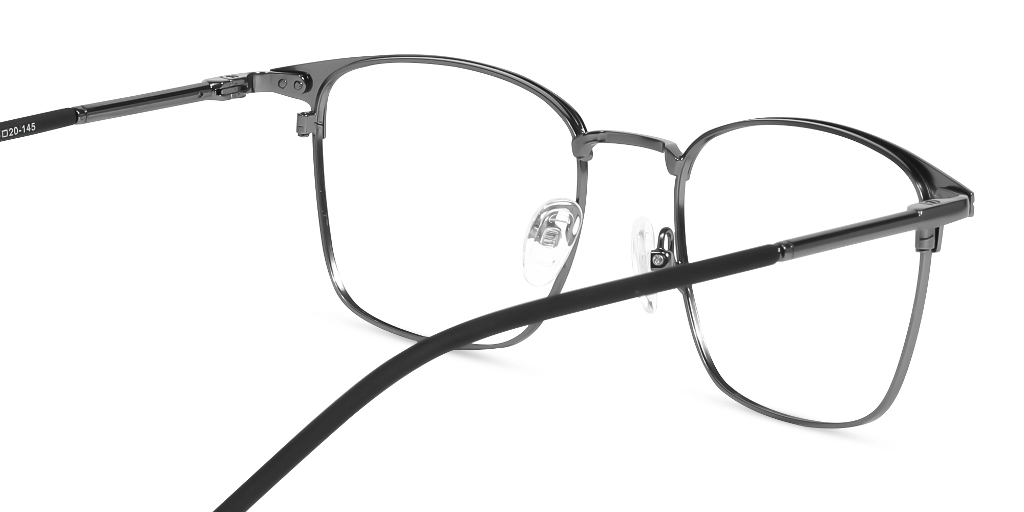 Titanium Gunmetal Square Glasses-5
