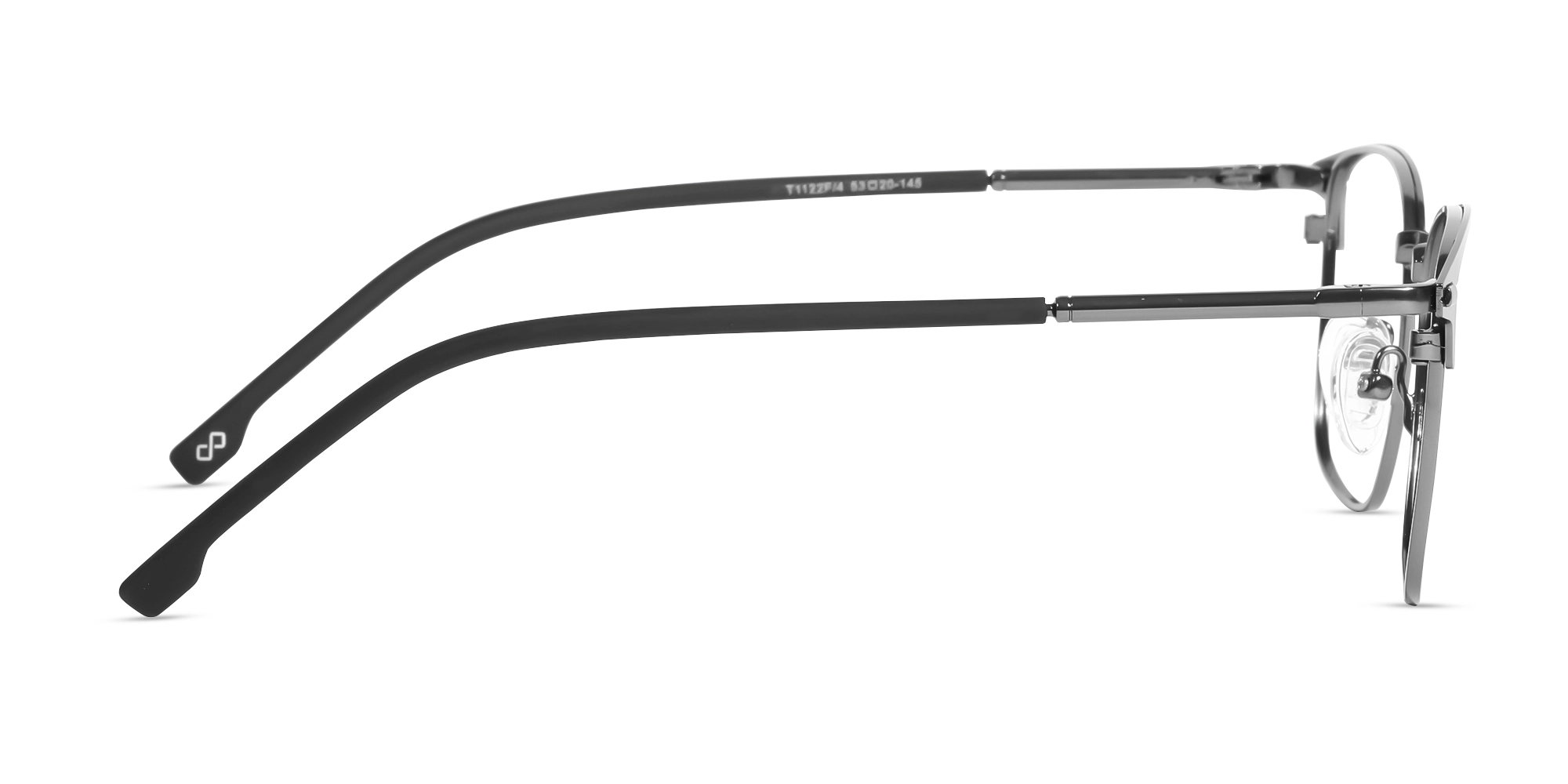 Titanium Gunmetal Square Glasses-4