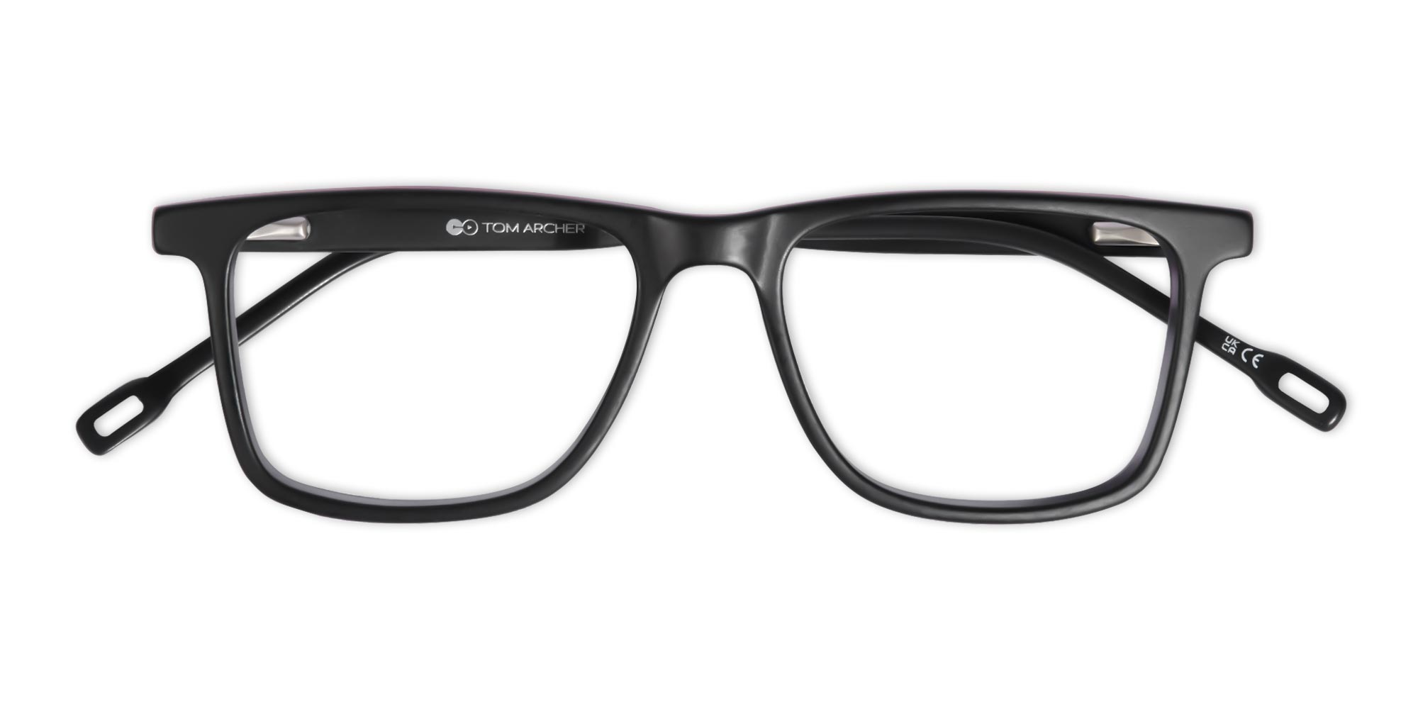 Matte Black Rectangular Acetate Full Rim Eyeglasses-6