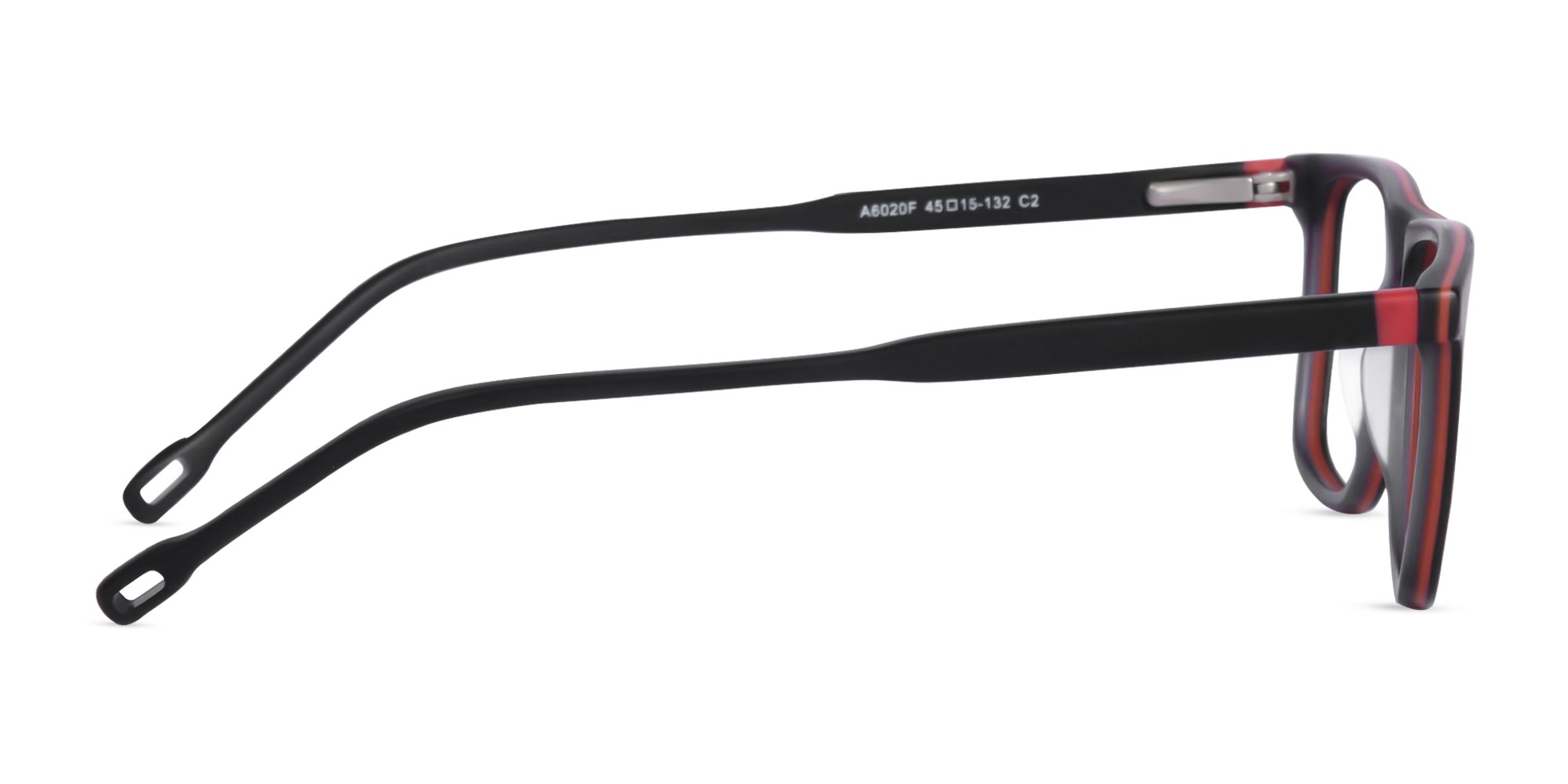 Matte Black Rectangular Acetate Full Rim Eyeglasses-4