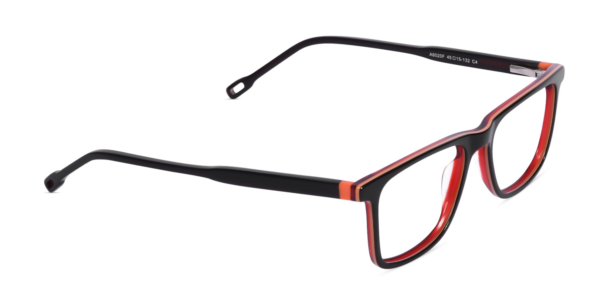 Black Rectangular Full Rim Eyeglasses-