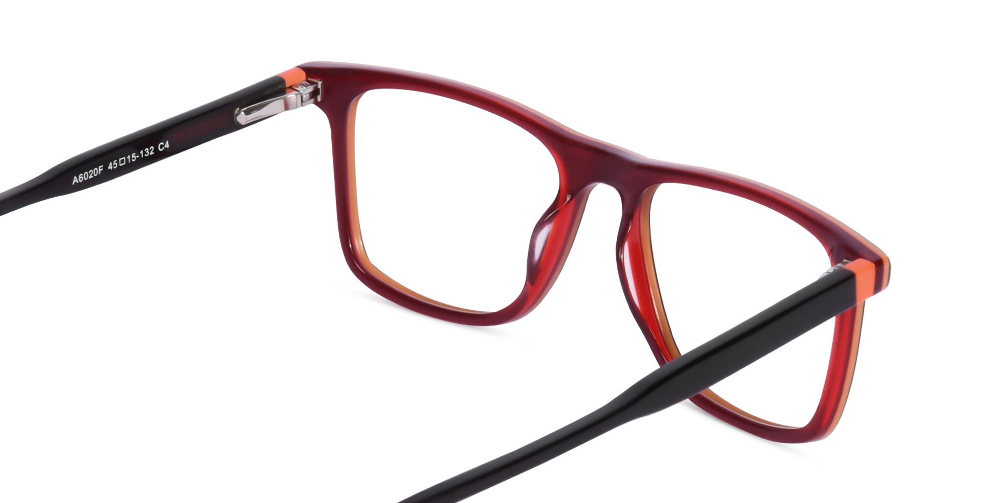 Black Rectangular Full Rim Eyeglasses-5