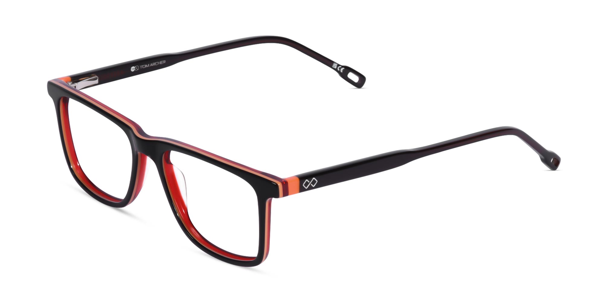 Black Rectangular Full Rim Eyeglasses-3