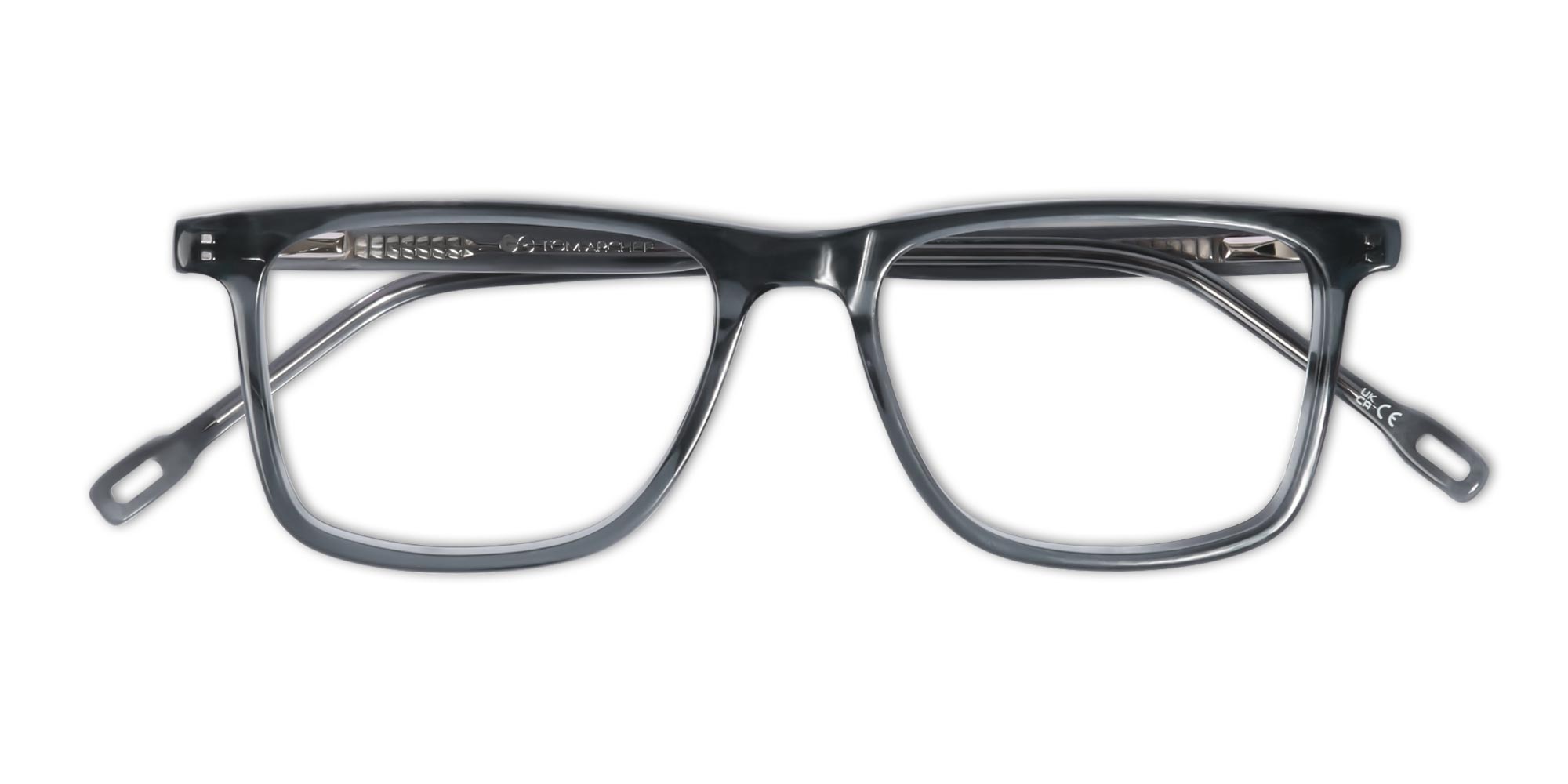 Crystal Slate Gray Rectangular Eyeglasses Frames-6