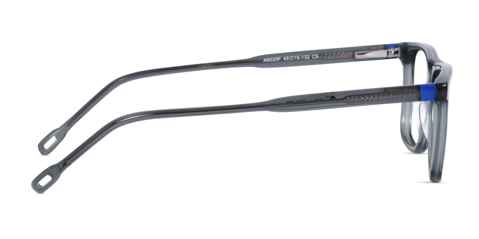 Crystal Slate Gray Rectangular Eyeglasses Frames-4