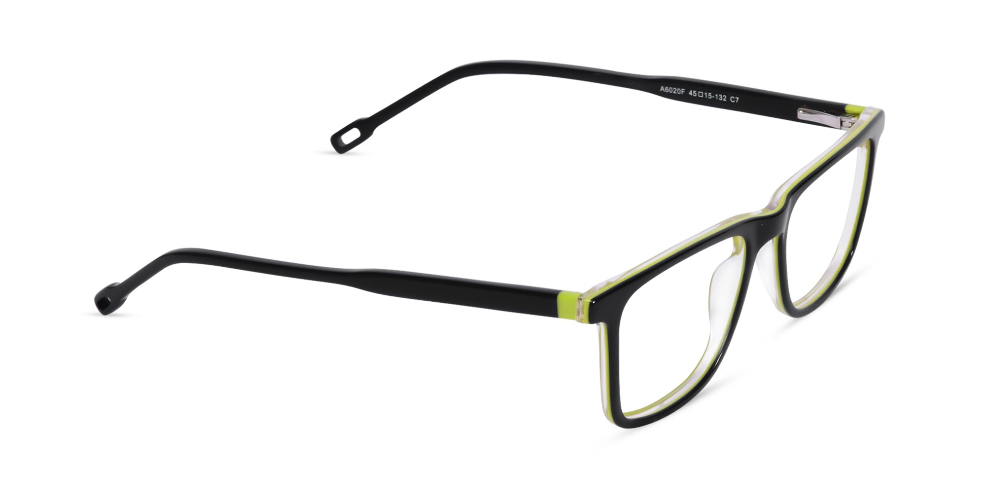 Black Rectangular Lightweight Glasses-2