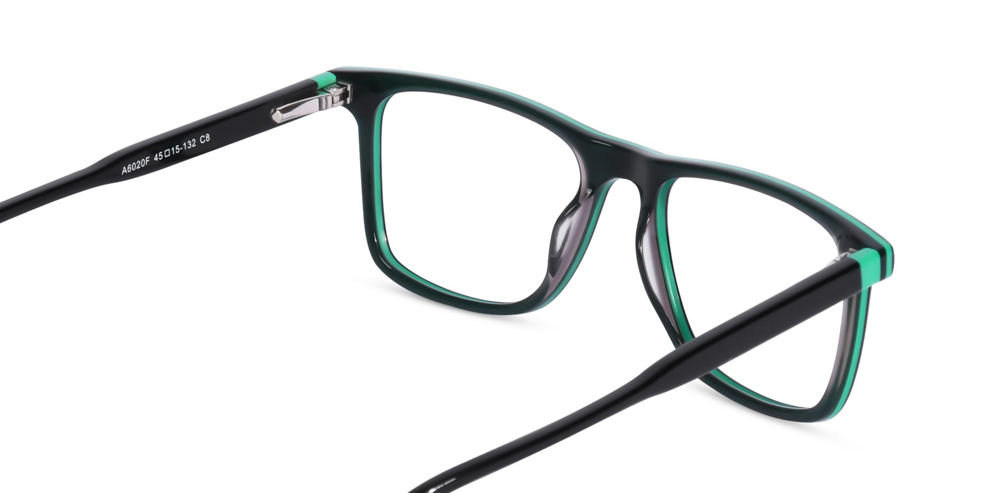 Black Rectangular Acetate Glasses-5