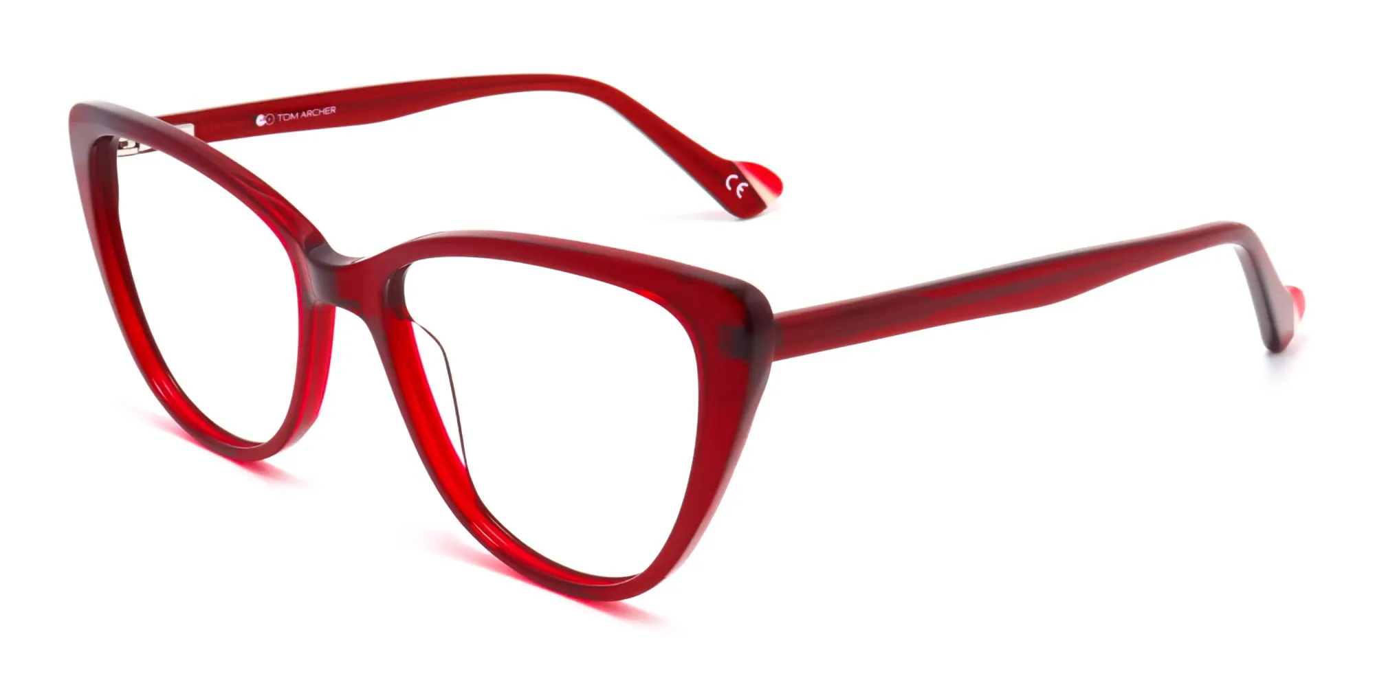 red cat eye reading glasses-2