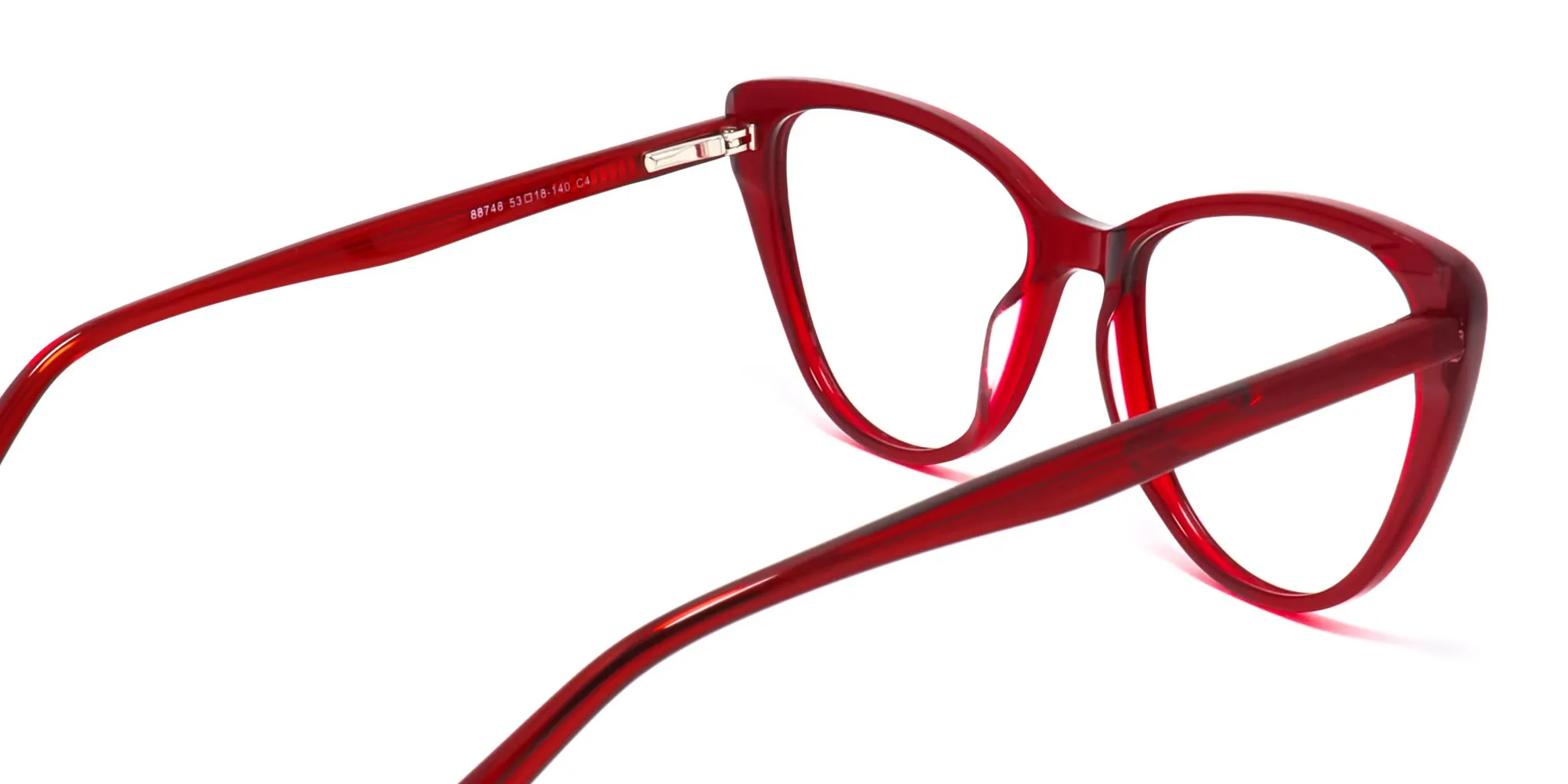 red cat eye reading glasses-2