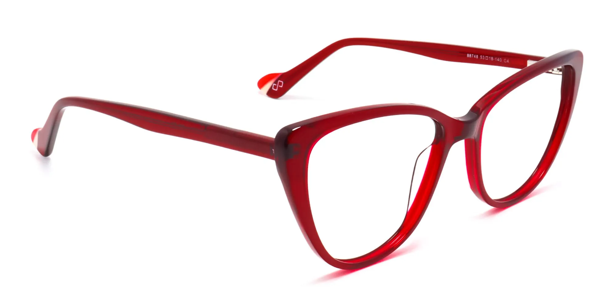 red cat eye reading glasses-2