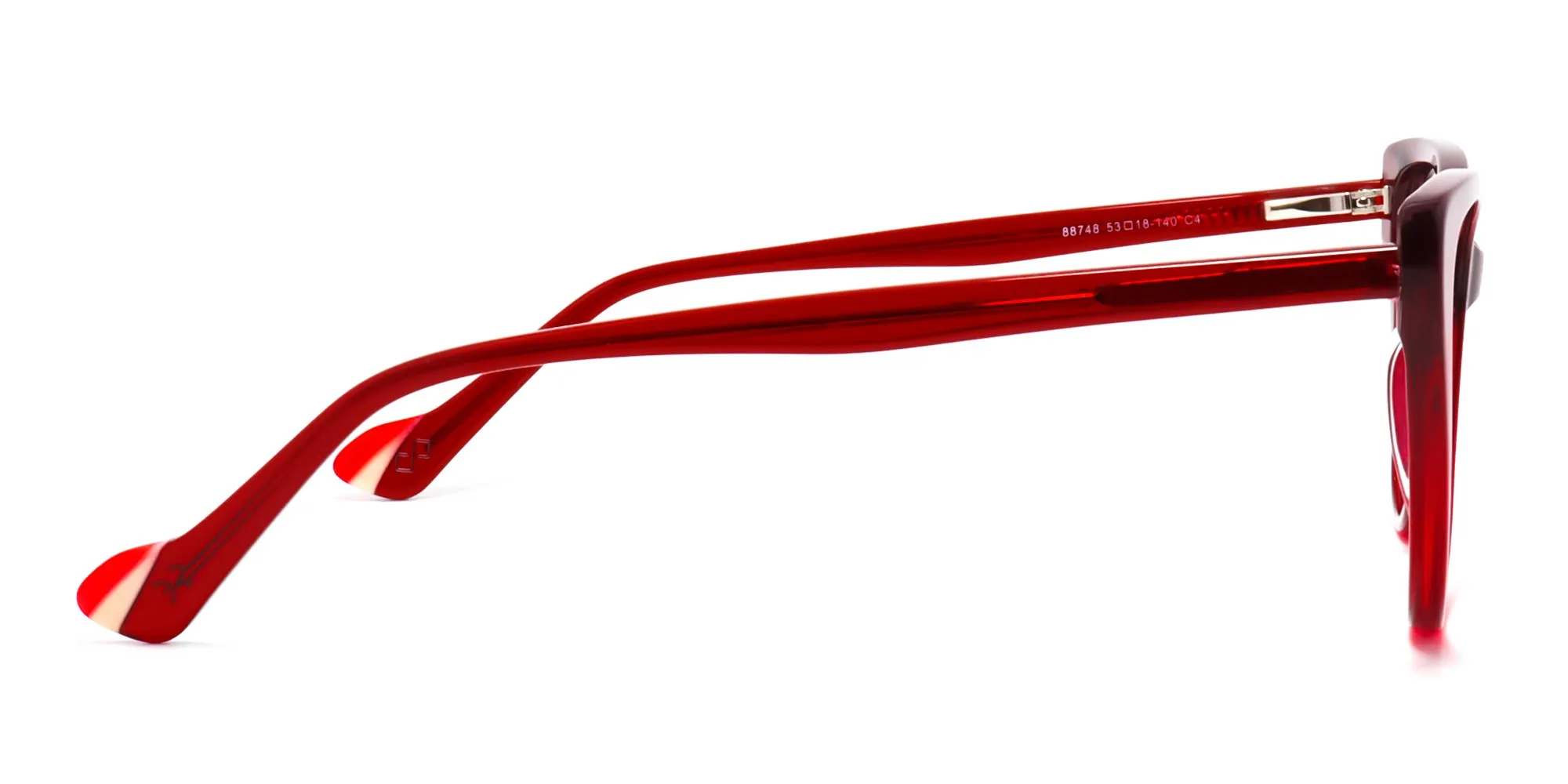 red cat eye reading glasses-2