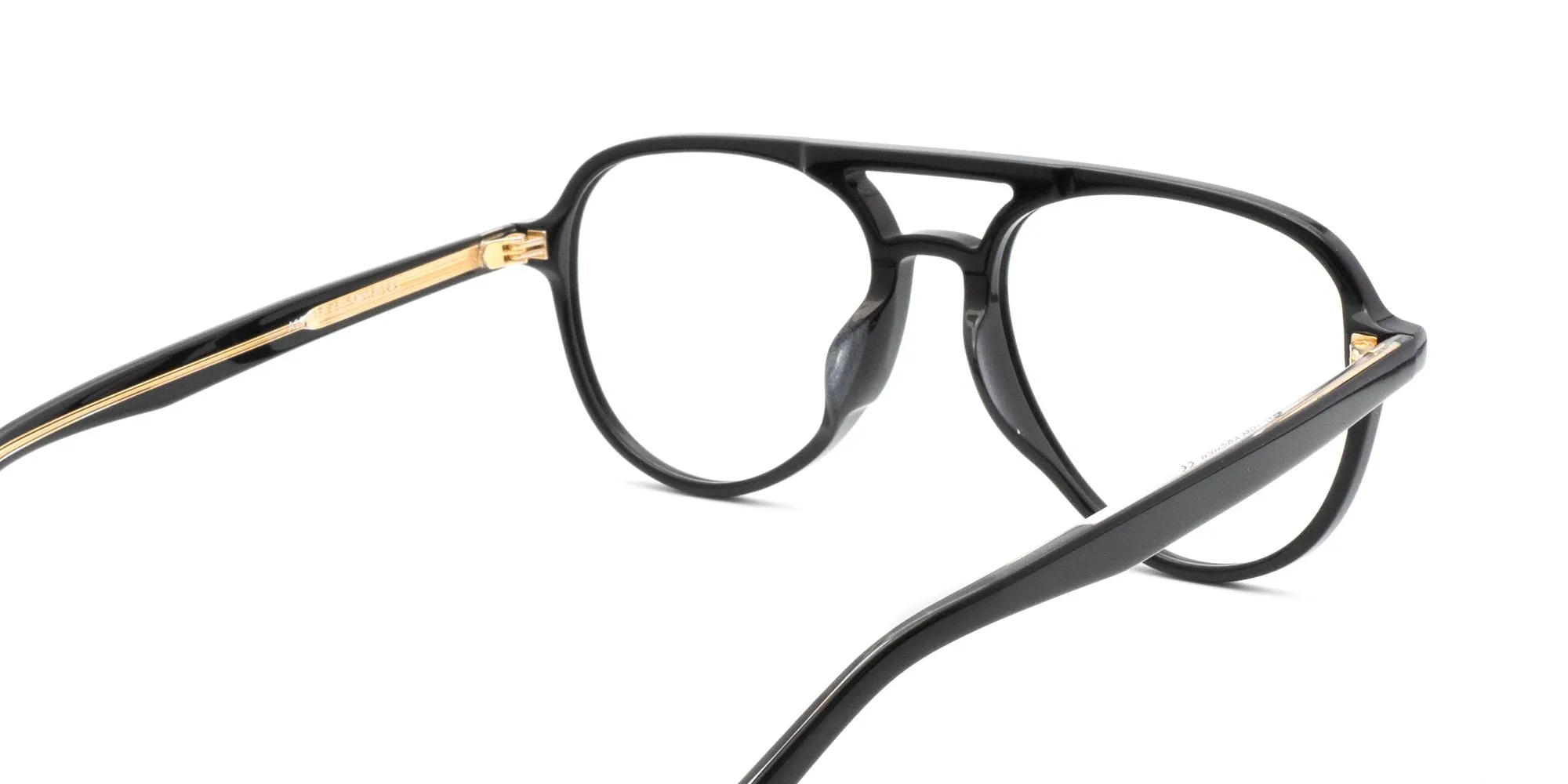 Black Pilot Frame Glasses-2
