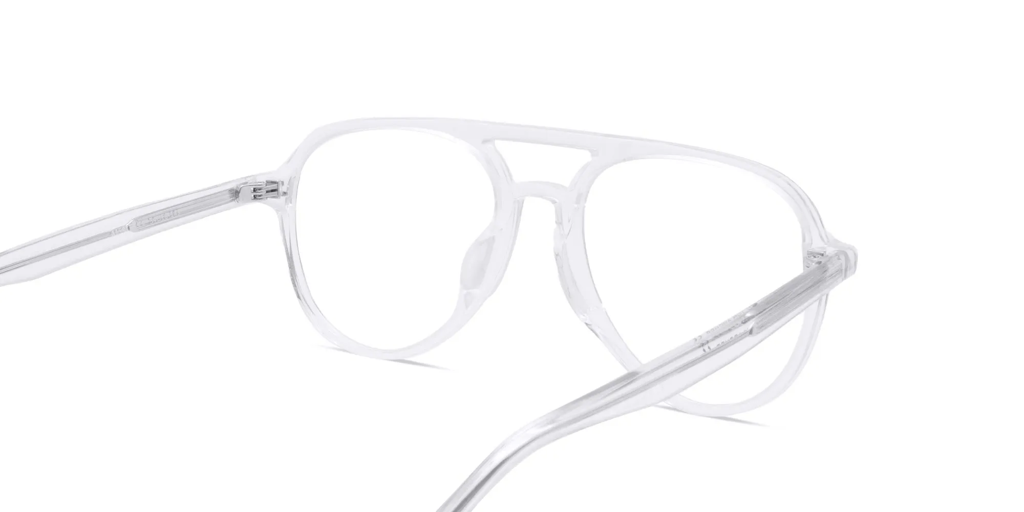 Clear Frame Double Bridge Glasses-2