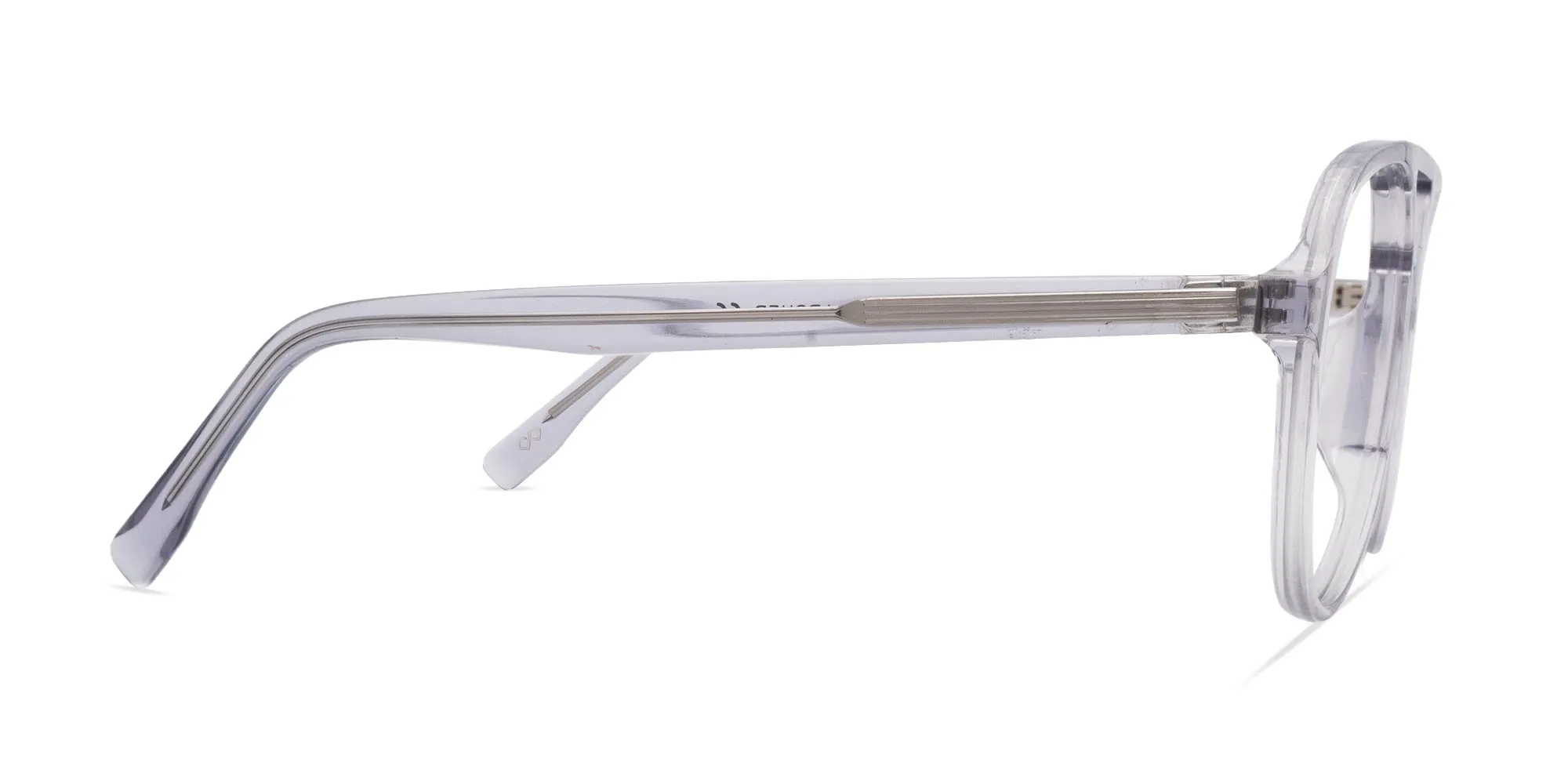 Clear Frame Double Bridge Glasses-2